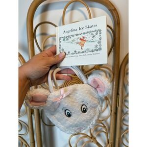 Angelina Ballerina Plush Mouse Handbag and Angelina Ice Skates Hardcover Book